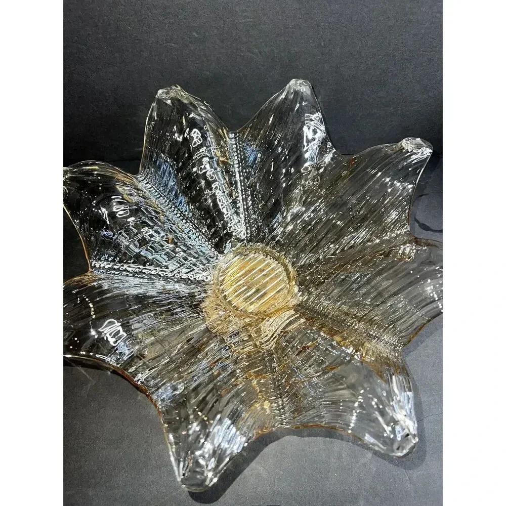 Antica cristalleria By Savarese Murano Lustre Champagne Glass Footed Bowl Italy - Picture 7 of 14
